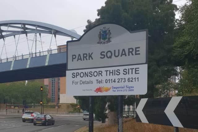 Sheffield Council made nearly 90,000 last year from sponsorship of highway sites including roundabouts, welcome signs and bins (pic: Sheffield City Council)