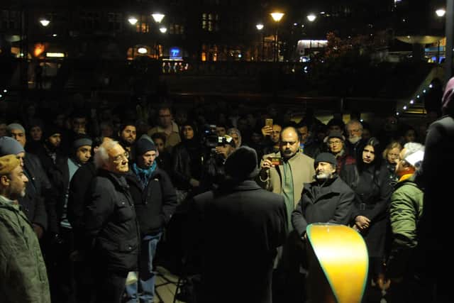 Vigil in the Peace Gardens to pay tribute to those caught up in the New Zealand terror attacks. Picture: Sam Cooper / The Star