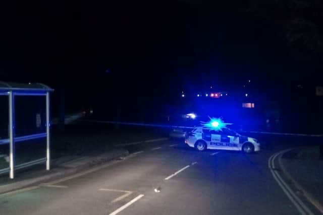 Police cordon on Badger Road, Woodhouse. Picture: Sam Cooper / The Star.