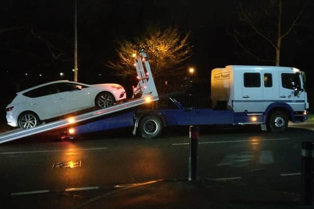 The car which was seized by police in Firth Park