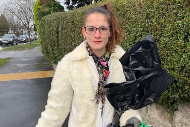 Tasha Louise who organises a litter pick every Wednesday at 10am