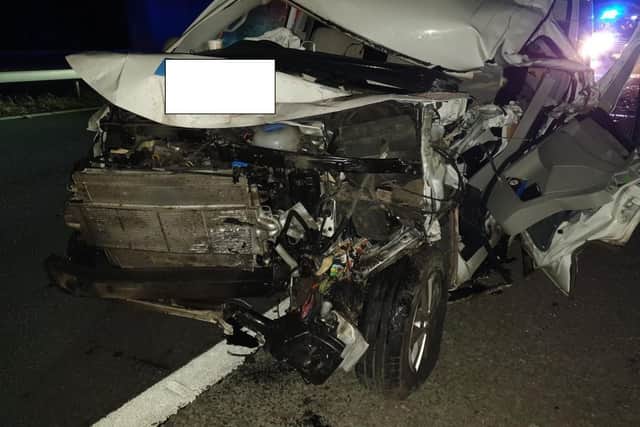 Emergency services dealt with a crash on the A1M near Doncaster last night