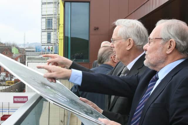 Richard Caborn shows The Duke plans of Sheffield Olympic Legacy Park