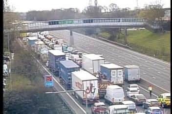 The traffic on the M1 earlier today