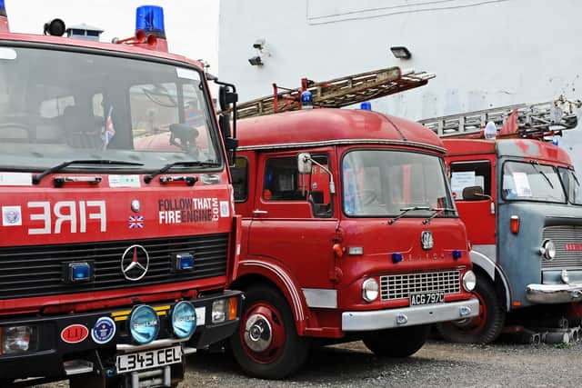 Fire engines on display at the museum. Picture: Marie Caley