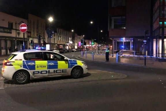 A man was stabbed by a woman in the Wicker area yesterday