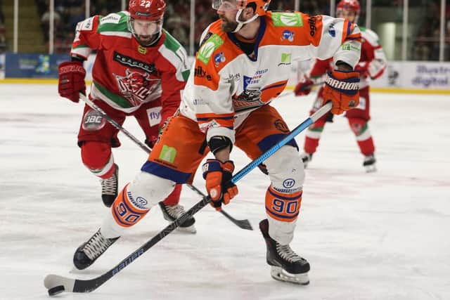 John Armstrong against Cardiff Devils. Pic: Kerry Elsworth