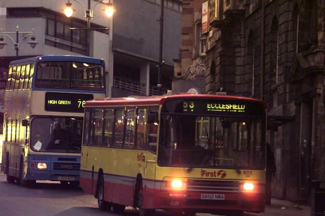 High Green and Ecclesfield are the destinations on this photo from 1994.