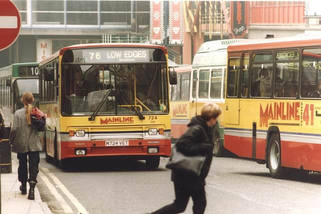 The red and yellow Mainline fleet served Sheffield through the 90s.