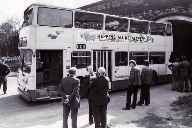This service ended up stuck under a bridge in Meadowbank Road in 1980.