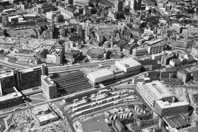 An aerial shot of Pond Street.