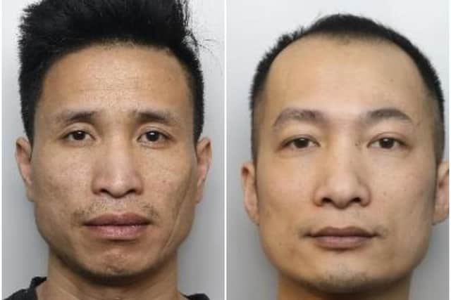 (L-R) Cong An Dinh and Manh Nguyen face deportation after being jailed for production of cannabis during a hearing held at Sheffield Crown Court yesterday (Tuesday, March 26)