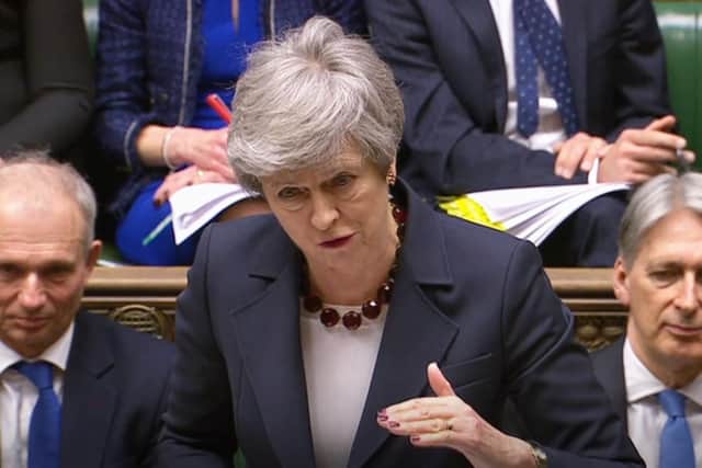 Prime Minister Theresa May speaks during Prime Minister's Questions in the House of Commons, London. Picture: House of Commons/PA Wire