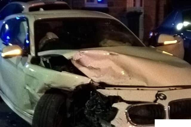 A stolen BMW crashed into a pedestrian in Sheffield