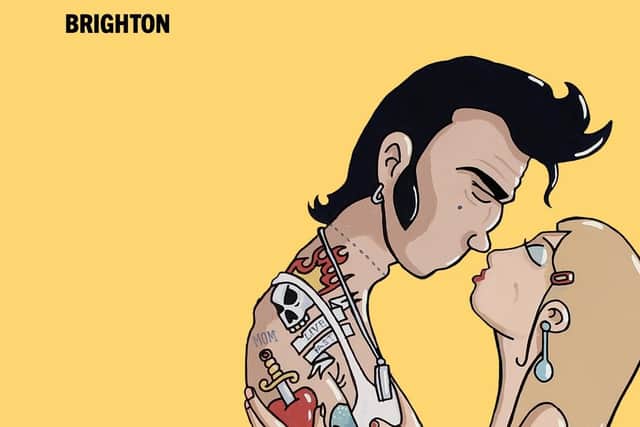 A poster for Sheffield artist Pete McKee's pop-up gallery in Brighton