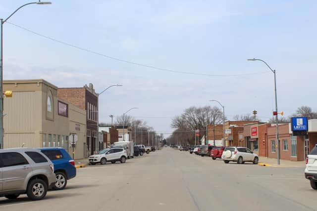 The main street in Sheffield, Iowa. Picture: Kelli Lage