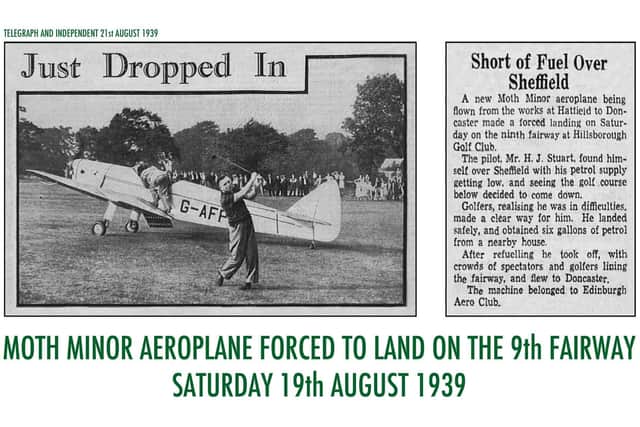 Recalling the day that a plane landed on the 9th fairway at Hillsborough Golf Club