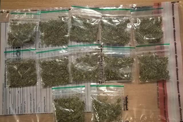 Packets of what is believed to be spice, which were found on a 36-year-old man in Sheffield who was already wanted for failing to appear at court accused of possessing the drug