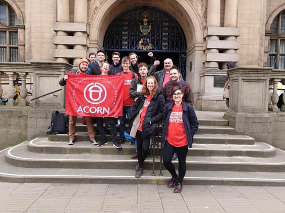 Campaigners from ACORN Sheffield handed in a petition to Sheffield Council