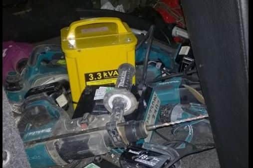 Tools were found in the boot of a car in Rotherham this morning