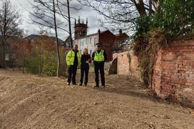 Police and council staff were involved in a clean up of a park in Sheffield