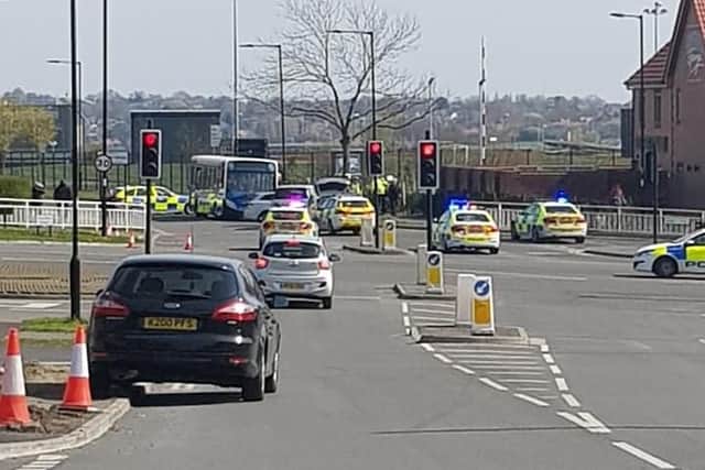 Police at the scene. Picture: Clare Louise Pearce