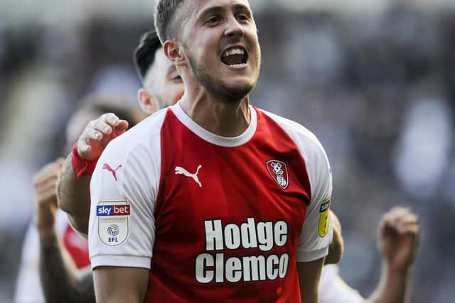 Will Vaulks pictured after scoring for Rotherham United. Picture: Dean Atkins