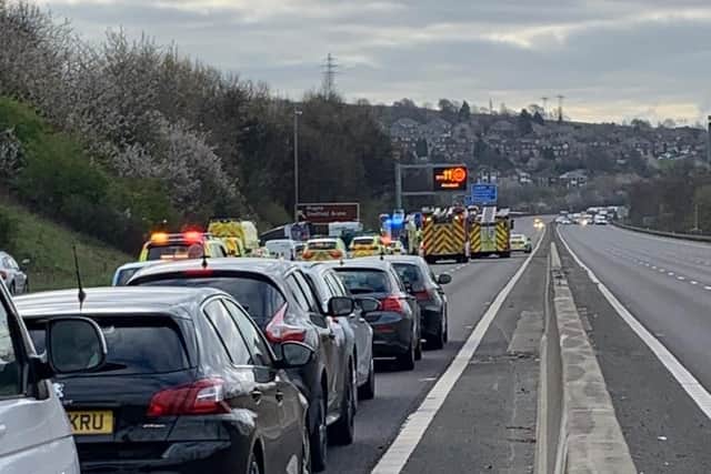 M1 crash in Sheffield