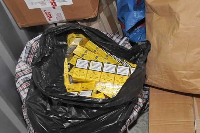 Cigarettes seized by HMRC officers