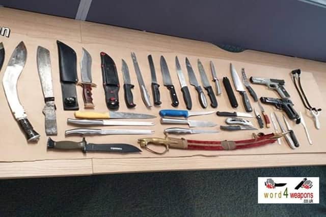 Weapons found in the knife bin in Burngreave (pic: Rock Christian Centre / Word 4 Weapons)