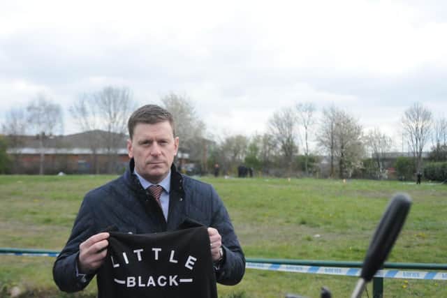 Det Chief Insp Mark Oughton, pictured with a jumper identical to the one Alena was wearing on the night she was murdered. Picture: Sam Cooper / The Star