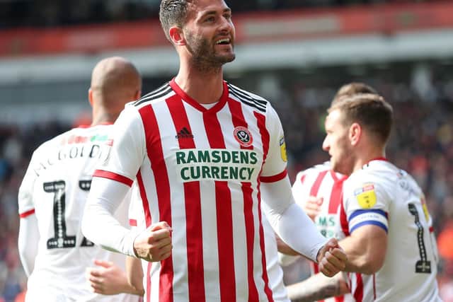Gary Madine celebrates after scoring the opening goal: James Wilson/Sportimage
