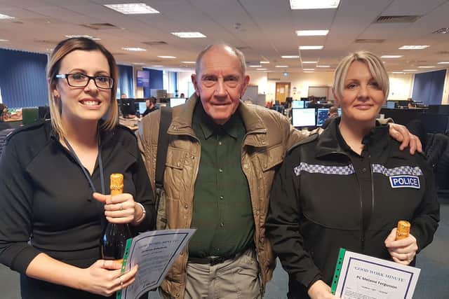 From L-R - Jemma Edwards, Mike Allen and PC Melaine Fergusson.