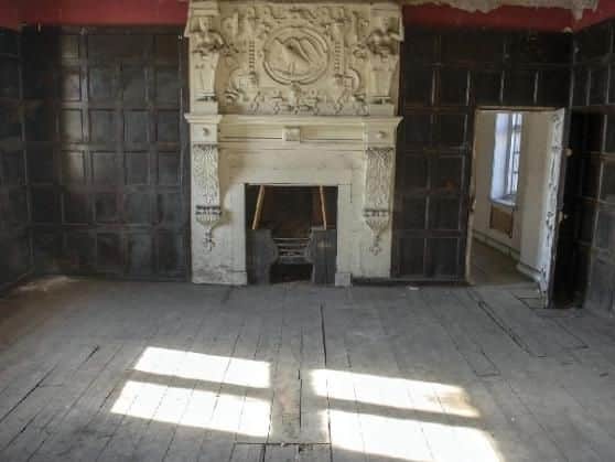 The old fireplace.
