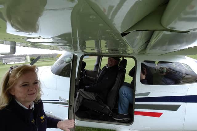 Tony Foulds gets ready to take to the skies. Picture: Brian Hodkinson