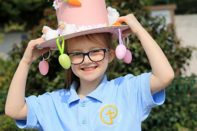Easter Bonnet parade at Parson Cross CE Primary. Pictured is Poppy Smedley, 6. Picture: Chris Etchells