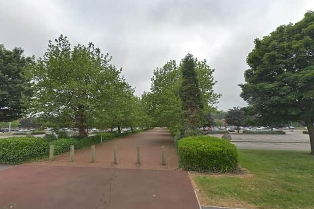 The pathway to Pizza Express off Herten Way, in Doncaster (pic: Google)