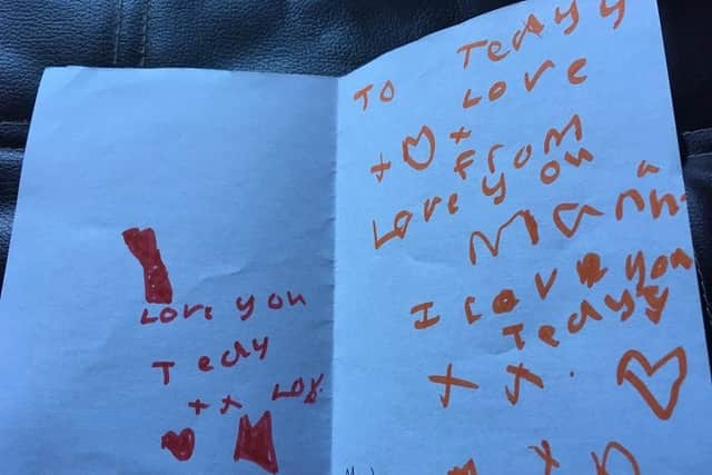 Teddy gets cards and fan mail from all over the world