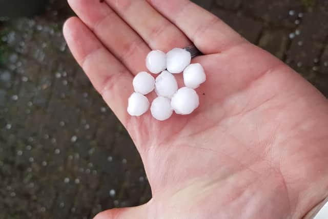 Giant hail spotted in Lowedges