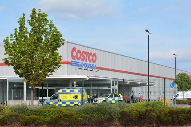 Armed police at Costco. Picture: Robert Scott
