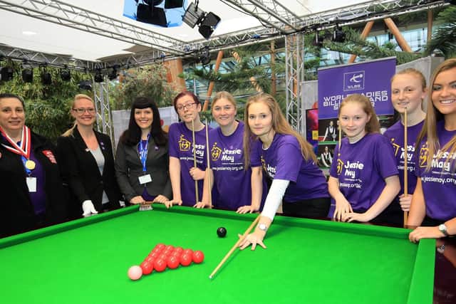 Ladies' Day at last year's Betfred World Snooker Championship.  Players and officials from the World Women's Snooker Tour pictured at the Cue Zone in the Winter Garden. Picture: Chris Etchells