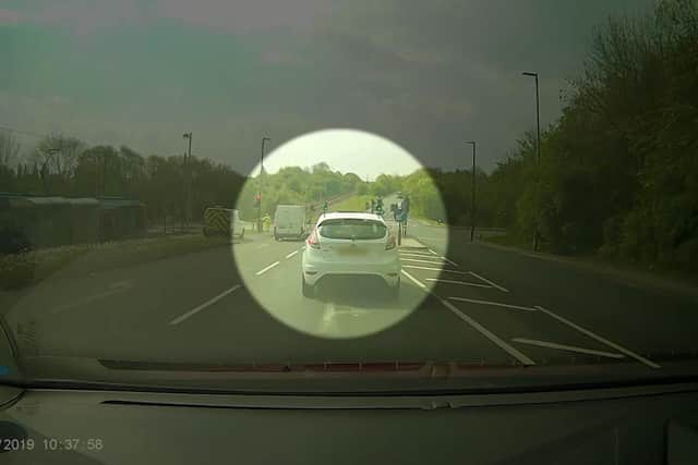 Dashcam footage issued by South Yorkshire Police.