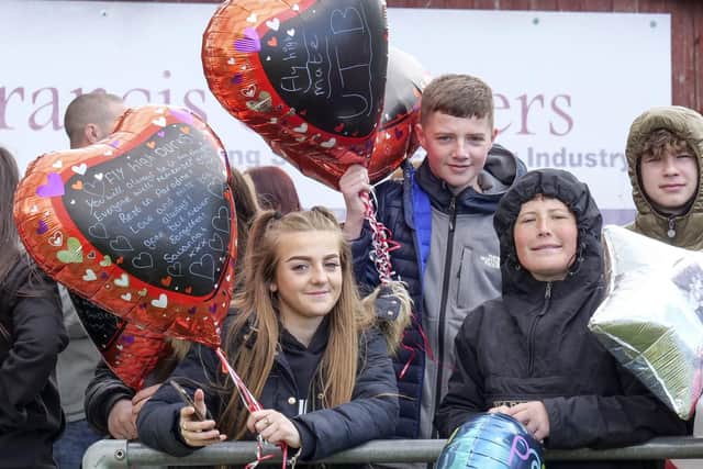Balloon release in memory of Ryan Durkin at Phoenix sports and social Club in Brinsworth. Picture Scott Merrylees