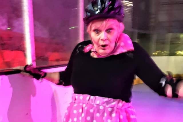 Mary Newey, back on roller skates at 60 years for her role in musical Footloose