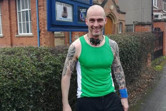 Mik Parkin, who is running from Sheffield to the scene of the Grenfell Tower fire.