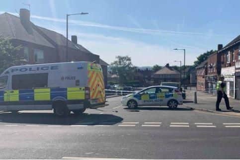 A man was stabbed in Palgrave Road, Parson Cross, yesterday afternoon