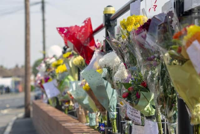 Floral tributes left in memory of Ryan Durkin