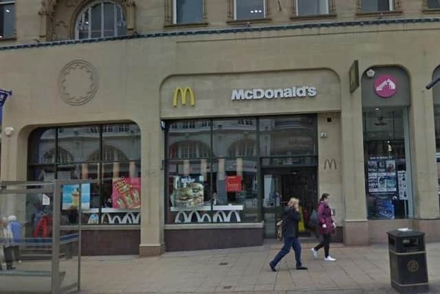 McDonald's on High Street, in Sheffield city centre