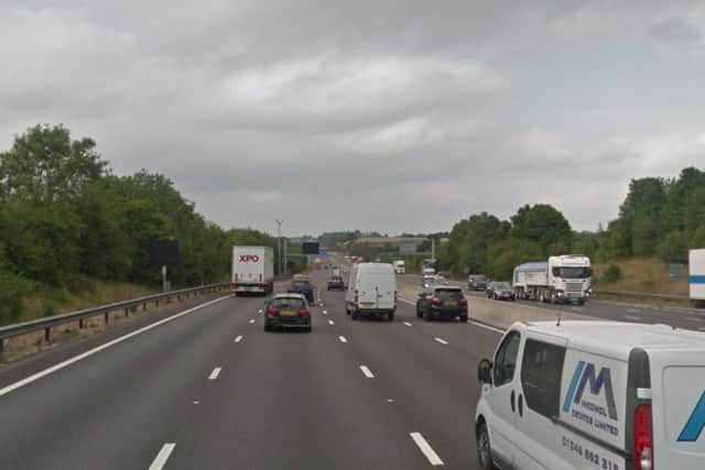 The crash, which left two men dead, happened on the northrbound carriageway of the M1 near Sheffield, between junctions 30 and 31 (pic: Google)