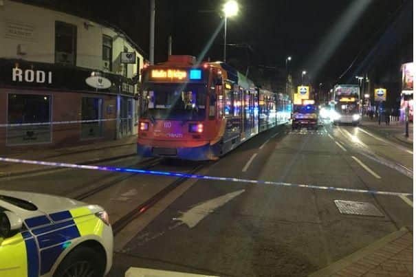 A man suffered serious head injuries in a crash on West Street in Sheffield last night
